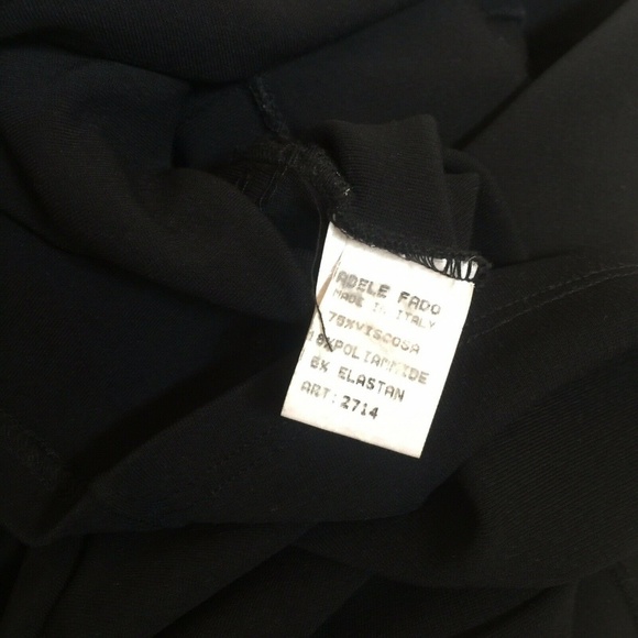Adele Fado Skirt Black Mini Layered Stretch Italy - Picture 6 of 6